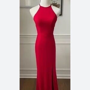 Sherri Hill red open back gown
